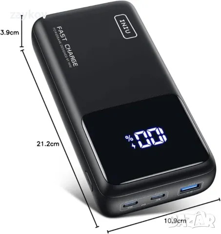Преносимо зарядно устройство INIU, 65W бързо зареждане Power Bank 25000mAh, снимка 10 - Друга електроника - 48044776
