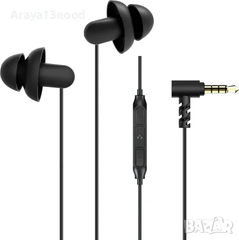 Слушалки за спане Hearprotek SE01 с мек силикон, микрофон и управление – 2 чифта
