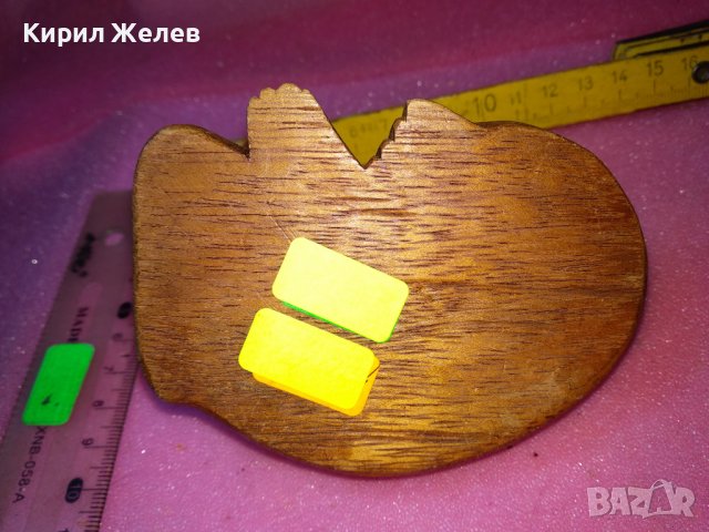 СИМПАТИЧНО МАЛКО СЛАДКО КОТЕНЦЕ ДЕКОРАТИВНА ДЪРВЕНА ФИГУРКА Стара РЪЧНА АРТ ИЗРАБОТКА 42883, снимка 4 - Статуетки - 44314427