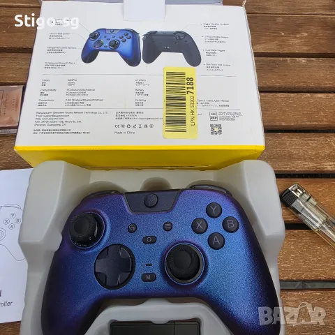 Чисто нов безжичен геймпад EasySMX X05 Pro (Aurora Purple) – Hall Effect стикове, снимка 2 - Джойстици и геймпадове - 56162373
