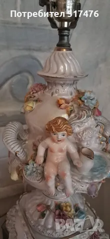 Порцеланова настолна лампа Capodimonte , снимка 2 - Антикварни и старинни предмети - 48945377