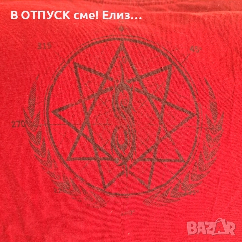 Оригинарна тениска на Slipknot цвят малина, снимка 2 - Тениски - 51507036