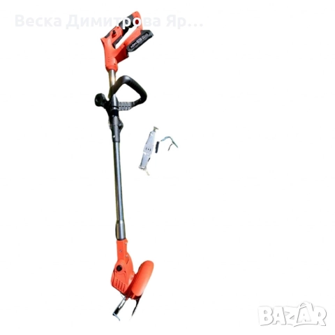 Телескопичен акумулаторен тример за трева 48V с две батерии – мощен, лек и без кабели, снимка 5 - Градинска техника - 52203020