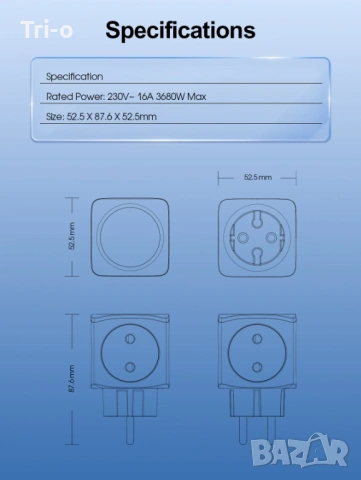 LDNIO Мини куб разклонител, адаптер 4 мулти-изхода, захранване 16A, снимка 9 - Друга електроника - 53138028