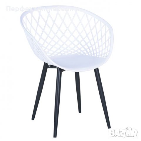 Икономични дизайнерски градински пластмасови столове кресла в черен цвят , снимка 5 - Градински мебели, декорация  - 40215212