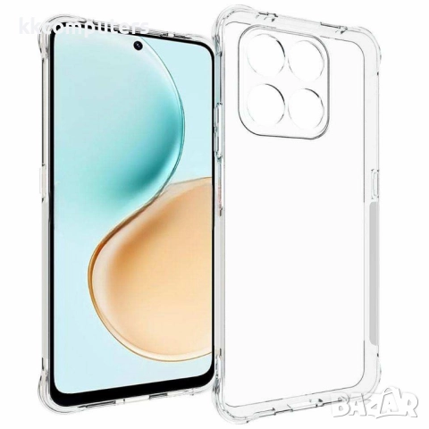 WANLONFENG Защитен TPU калъф за Honor X7d / 400 Smart- Вкл. 2 бр. Стъклени протектори, прозрачен