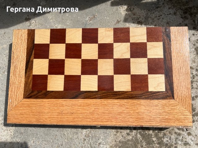 Комплект шах- табла, ръчна изработка от естествен фурнир за ценители !😉, снимка 3 - Шах и табла - 40679714