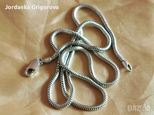 Италиански, сребърен сунджир, снимка 3 - Колиета, медальони, синджири - 42310988