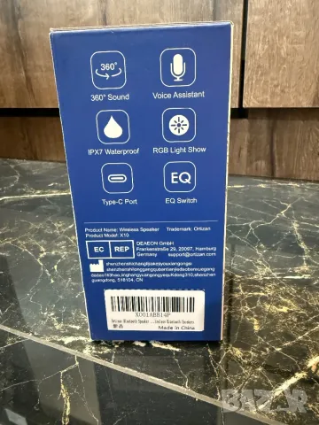 Преносим Bluetooth високоговорител Ortizan с ритмични светлини, снимка 4 - Тонколони - 49868200