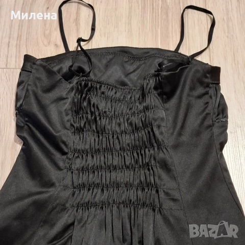 Дамска елегантна сатенена рокля - S/М, снимка 4 - Рокли - 9243470