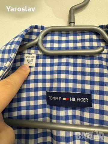 Мъжка риза Tommy Hilfiger – карирана, размер XXL (45–46), снимка 3 - Ризи - 53181607