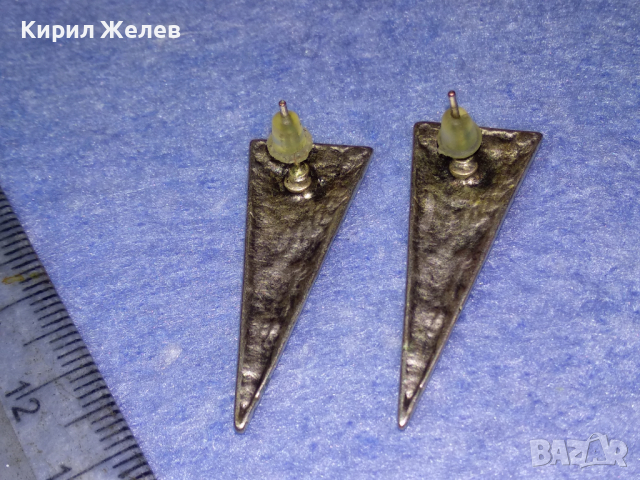 СКЪПОЦЕННИ ВИНТИДЖ АР ДЕКО МОДЕЛ ПОСРЕБРЕНИ МЕДНИ ОБЕЦИ с ФАСЕТИРАН ГРАНАТ КАМЪНИ 43304, снимка 10 - Обеци - 44661465