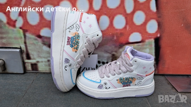 Английски детски кецове-Zara, снимка 2 - Детски обувки - 51496145