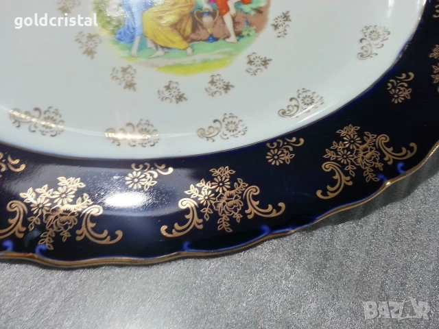 порцеланово плато елипса Чехословакия , снимка 6 - Антикварни и старинни предмети - 53932834