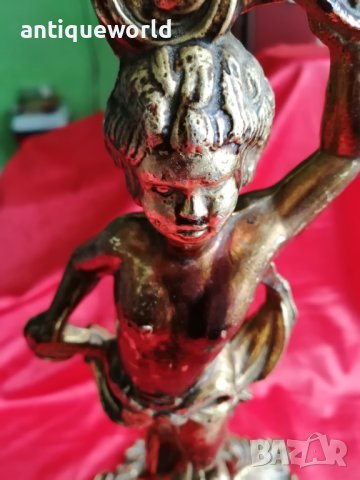 Много Голям БАРОКОВ Свещник , Фигура , Статуя, снимка 2 - Антикварни и старинни предмети - 40504673