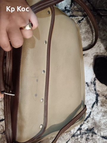 Стара ученическа чанта от естествена кожа, снимка 5 - Чанти - 53116061