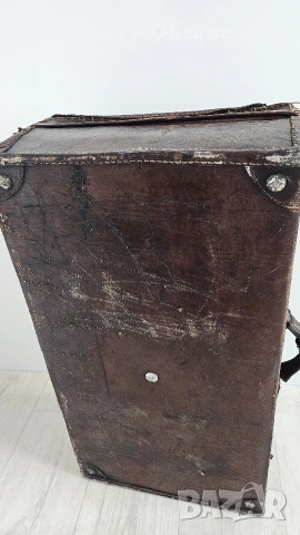 Стар кожен куфар, снимка 7 - Антикварни и старинни предмети - 53942610