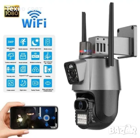 -89% CSee Двойна камера Безжична WI-FI camera 8 X ZOOM, снимка 5 - IP камери - 48919779