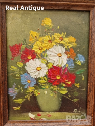 Натюрморт масло авторски платно рамка, снимка 4 - Картини - 51509149