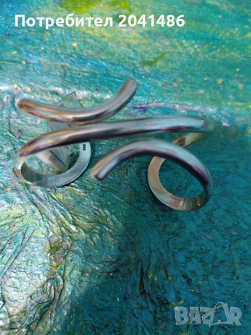 Сребърни дизайнерски     гривни и колие, снимка 9 - Гривни - 53213846