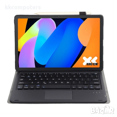 AM31-A Кожен Калъф с Bluetooth Клавиатура с Тъчпад за Lenovo Tab K11 Gen 2 / Idea Tab 11 2025 - Стой, снимка 4 - Калъфи, кейсове - 53072134