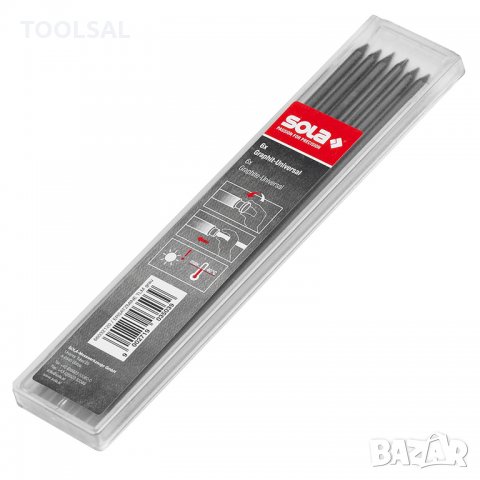 Графит за дърводелски молив комплект, 140 мм, черен, 6 бр. /TLM EM G/, снимка 1