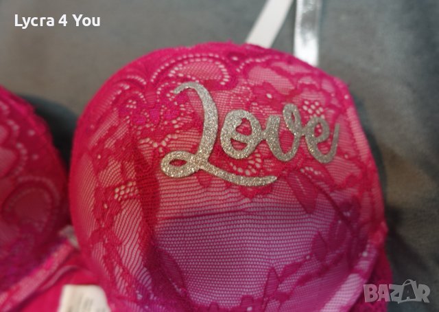 MisterLady.com 75C уникален цикламен сутиен с бляскави презрамки, снимка 11 - Бельо - 38323611