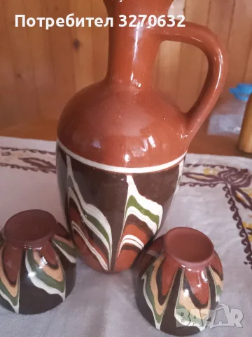 Керамичен сервиз за ракия, снимка 4 - Сервизи - 56483513