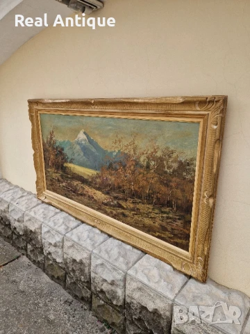 Уникална антикварна авторска картина масло върху платно- Wiliam Turnar , снимка 7 - Картини - 51204609