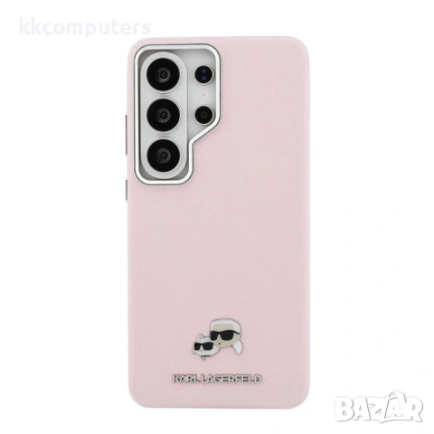 Оригинален кейс Karl Lagerfeld Saffiano KC Metal Logo MagSafe, За Samsung Galaxy S26 Ultra, Розов и , снимка 2 - Калъфи, кейсове - 54267662