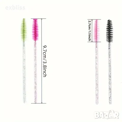 Еднократни четки за мигли 10бр., снимка 3 - Козметика за лице - 49197180