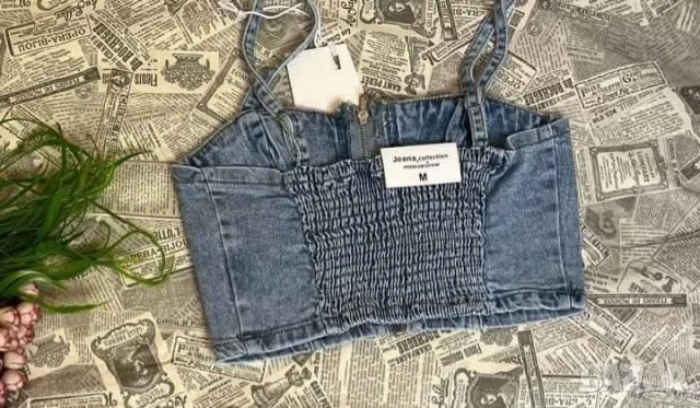 бюстие деним , снимка 2 - Корсети, бюстиета, топове - 50949494