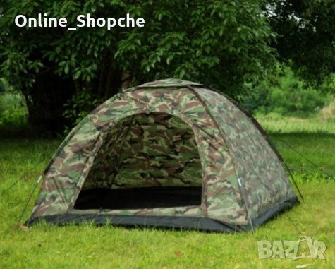 Ново! Камуфлажна четириместна палатка с размери 200х200х135, къмпинг , снимка 6 - Палатки - 30223206