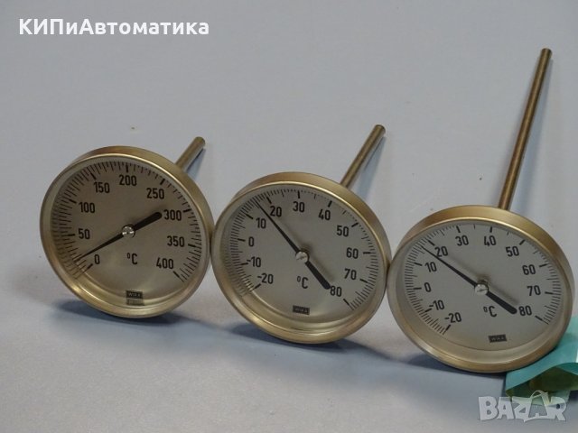 биметален термометър Wika thermometer ф100mm, 0/+400°C, -20/+80°C, L-80-230mm, снимка 10 - Резервни части за машини - 35181000