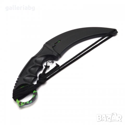 Нож карамбит - Зелен (Radioactive), снимка 2 - Ножове - 39429906