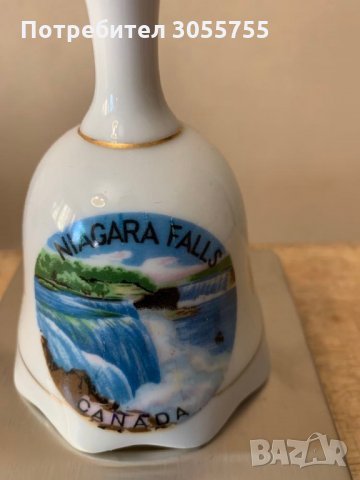Красива стара камбанка(порцелан-Япония) -Ниагарски водопад, снимка 3 - Антикварни и старинни предмети - 35331859