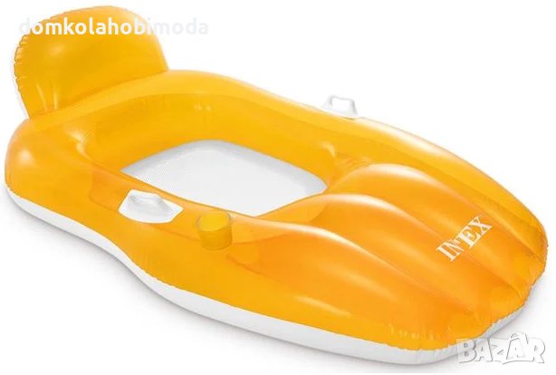 Надуваем плажен матрак Intex Chill 'n Float,163x104 cm, Мрежесто дъно, 2 здрави дръжки, снимка 3 - Басейни и аксесоари - 40527674