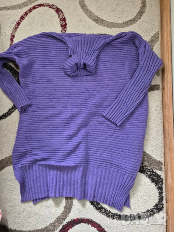 лилав пуловер Радис, снимка 2 - Блузи с дълъг ръкав и пуловери - 52430926