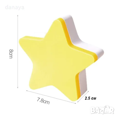 5776 Детска нощна лампа за контакт Звезда, снимка 10 - Други стоки за дома - 49304070