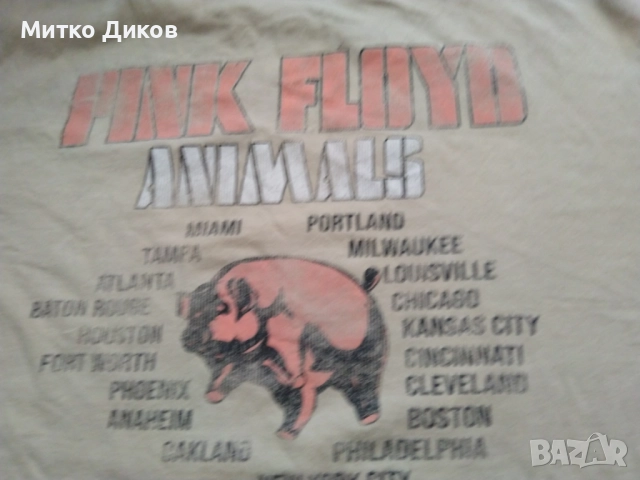 Pink Floyd Animals Tour 1977 Shirt Looks worn тениска като носена изглежда отлична размер Л, снимка 9 - Тениски - 51722120