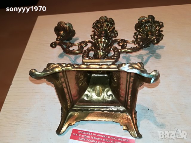 СВЕЩНИК В ЦВЯТ СТАРО ЗЛАТО-ВНОС ГЕРМАНИЯ 2205221007, снимка 5 - Антикварни и старинни предмети - 36837254