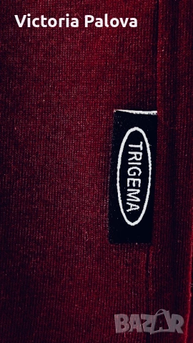 Красива тениска унисекс TRIGEMA - цвят бургунди, 100% суперчесан памук, снимка 5 - Тениски - 53930269