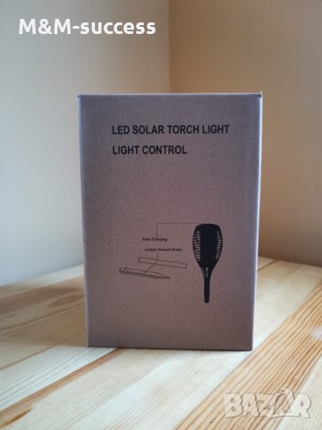 Соларна лед лампа с пламък ефект-комплект 4 броя, снимка 7 - Соларни лампи - 35365618