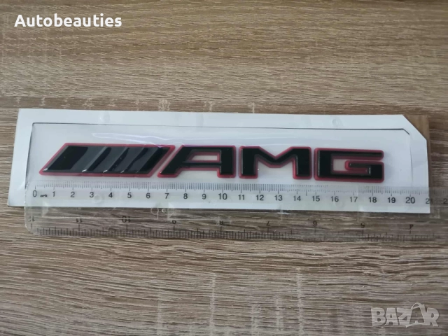 Mercedes Benz AMG черна емблема с червен кант , снимка 4 - Аксесоари и консумативи - 51877988