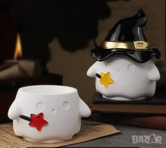 Молд бурканче призрак с шапка , снимка 3 - Форми - 47467604