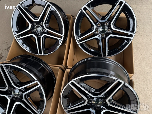 4 бр. чисто нови алуминиеви джанти Mercedes 20'' 5x112 , централен отвор 66.5, 8.5J ET36, снимка 5 - Гуми и джанти - 53039945