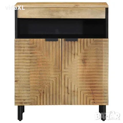 vidaXL Шкаф кафяв 60x33x75 cm Масивна дървесина Манго, снимка 2 - Шкафове - 56147541