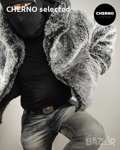 ZARA Яке от изкуствен косъм с качулка – Размер L – Ново без етикети