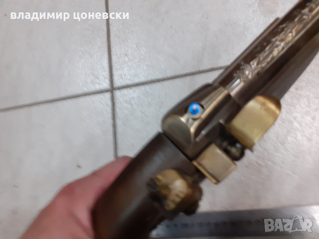 Красив кремъчен пистолет,пищов-запалка,оръжие, снимка 2 - Колекции - 44757116