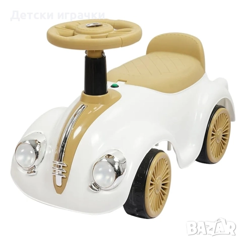 Детска кола за бутане, без педали със светлини и звуци, кракомобил